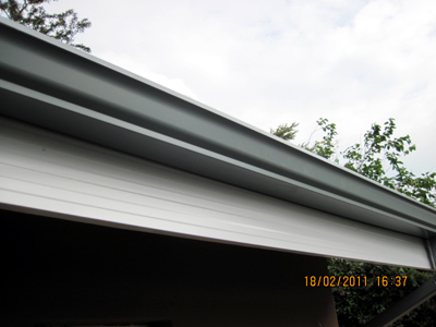 Completed Fascia and Gutter in White & Grey. Completed Fascia and Gutter in White & Grey.