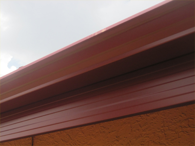 Completed Fascia and Gutter in Cape Red colour. Completed Fascia and Gutter in Cape Red colour.