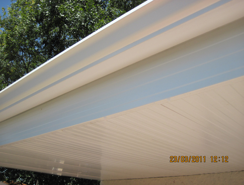 Completed Fascia Ceiling, Gutter and Barge board. Completed Fascia Ceiling, Gutter and Barge board.