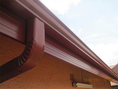 Completed Fascia and Gutter in Cape Red colour. Completed Fascia and Gutter in Cape Red colour.
